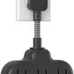 Short Extension Cord 2 inch, Short Cord Power Strip with 3 Outlets 4 USB(2 USB-C) 17W, Flat Outlet Extender, Non-Blocking, Non-Surge Protection for Cruise Travel Dorm Kitchen Bathroom, Black