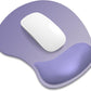 ITNRSIIET Ergonomic Mouse Pad, Cushioned Gel Wrist Rest, Non-Slip Base, Smooth Surface, Compatible with All Mice for Office & Gaming, Desk Accessory, 9.5 x 8.2 inch, Purple Gradient