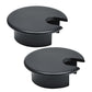 2 Pcs Desk Grommet 1-3/8" / 35 mm, Desk Cord Hole Cover, Cable Grommet Metal Zinc Alloy Materilal, Desk Hole Grommet for Home & Office Pc, Detachable Cable Cord Organizer-Flat Black