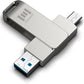 MOSDART 256GB USB C 3.2 Fast Speed C and A Dual Flash Drive, exFAT Memory Stick with Keychain Loop, for iPhone 15,16,17, Android Phone, iPad, MacBook, Silver