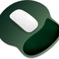 ITNRSIIET Ergonomic Mouse Pad with Wider Memory Foam Wrist Rest +17% - Curved Cushion Reduces Pressure 20%, Pain Relief, Non-Slip, Smooth, Cute Colors, 9.85 x 9 in, Deep Green Gradient