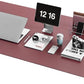 YSAGi Non-Slip Leather Desk Pad XL Size, Waterproof Laptop Computer Desk Keyboard Mat, Table Protector Blotter Mat, Large Mouse Pad for Office/Work/Home/Decor(Dark Pink, 47.2" x 23.6")-No Band