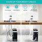 20ft - 1 inch White Cable Sleeve, Cable Organizer for Desk PC TV Computer, Wire Protector Cable Wrap Cover, Cord Management for Home Office