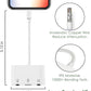Microphone & 3.5mm Headphone Adapter for iPhone Microphone Adapter for Live-Streaming with Charging Port Lighting to Audio & MIC Adapter Compatible with iPhone/iPad