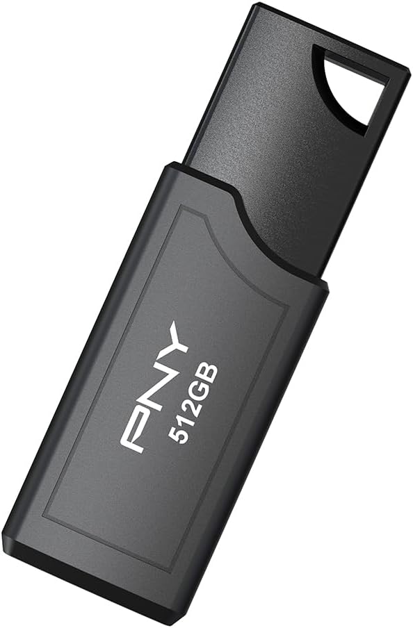 PNY PRO Elite V3 512GB USB 3.2 Gen 2 Flash Drive – Up to 1000MB/s Read, Up to 800MB/s Write, Extreme Performance for Professional Data Storage and Transfers, Premium Metal Design, Type-A Connector
