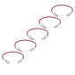 TRUECABLE Cat6 Component Rated Patch Cable, Unshielded (U/UTP), 1ft, Red, 28AWG Solid Copper, Snagless 10G High-Speed Ethernet Cable, PoE++ 4PPoE 100W, UL Listed, RoHS-3, 5 Pack