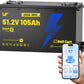 48V(51.2V) 105Ah LiFePO4 Lithium Battery for Golf Cart, Built-in Bluetooth & LCD Display, 200A BMS, Range of 70 Miles 15000+ Deep Cycles LiFePO4 Lithium Batterys