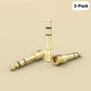 Cubilux 6.35mm to 3.5mm Audio Adapter, Gold Plated 1/4" Male to 1/8" Female TRS Stereo AUX Connector Converter for Guitar Keyboard Digital Piano Studio Monitor Amplifier Mixer Splitter, 3-Pack
