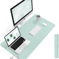 YSAGi Non-Slip Leather Desk Pad L Size, Waterproof Laptop Computer Desk Keyboard Mat, Table Protector Blotter Mat, Large Mouse Pad for Office/Work/Home/Decor(Mint Green, 35.4" x 17")