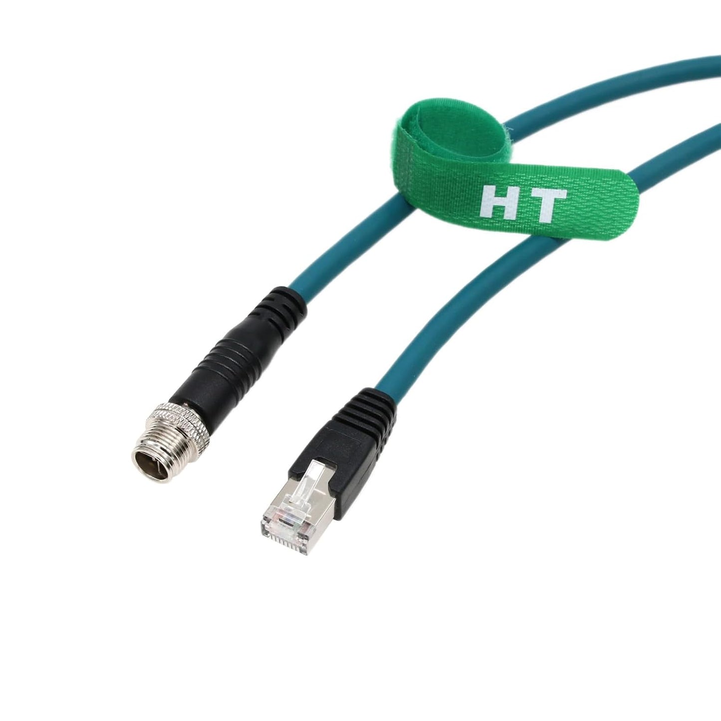 Ethernet Cable for Datalogic Matrix 220 320 Keyence Cognex in-Sight 7000 Gen2 Vision Camera Sensor Reader, M12 8 Pin X-Coding RJ45 CAT-7e 10M