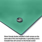 RubberStat Dual Layer ESD Compliant Workstation Rubber Table Mat Kit, Soldering, Cell Phone Repair, with Wrist Strap Set and Ground Cord - 48"x60" Green