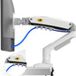 NB North Bayou Dual Monitor Desk Mount Stand Full Motion Swivel Computer Monitor Arm for Two Screens 17-27 Inch with 4.4~19.8lbs Load Capacity for Each Display F160-W