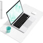 YSAGi Non-Slip Leather Desk Pad, Waterproof Laptop Computer Desk Keyboard Mat, Table Protector Blotter Mat, Large Mouse Pad for Office/Work/Home/Decor(White, 23.6" x 13.7")