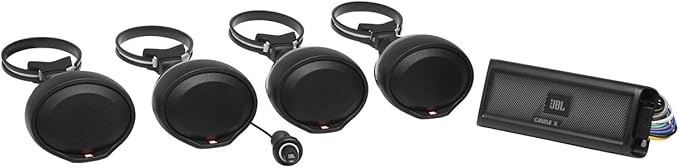 JBL - 4 Channel Plug and Play Bluetooth amp and 4 speakers