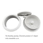 HAHIYO 2Pcs 2Inch/50mm White ABS Plastic Sector-shaped Desk Grommet Wire Grommet Cable Management Cord Hole Cover Desk Wire Hole Insert Wire Organizer for Computer Office Home School Equipment Systems