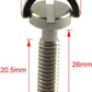 HJ Garden 2pcs 1/4-20 Thread D-Ring Stainless Steel Camera Fixing Screws for Camera Tripod Monopod QR Plate,D Shaft Quick Release Plate Mounting Screw 26mm Length
