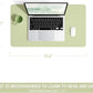 YSAGi Non-Slip Leather Desk Pad, Waterproof Laptop Computer Desk Keyboard Mat, Table Protector Blotter Mat, Large Mouse Pad for Office/Work/Home/Decor(Matcha Green, 23.6" x 13.7")