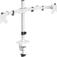 Suptek Dual Monitor Desk Mount, Adjustable Dual Monitor Arm for 2 Monitor Screens up to 42 inch, Extra Tall 15.75" Pole Monitor Stand for Desk, Holds up to 22 lbs,White(MD9442LW)