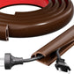 10FT Side-Open Extension Cord Covers for Wires on Floor,Silicone Power Cable Protector Cord Hider Management Strip,Hide Electric Wire on Carpet,Chord Runner Protective Safety Wiremold,Brown