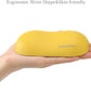 UnivoColors Design-Wave Wrist Rest, Artificial Sheepskin+Memory Foam+Ergonomic+Anti-Slip Gel, Resilience Support During Work and Gaming,Mouse Accessory,Yellow,N
