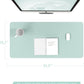 YSAGi Non-Slip Leather Desk Pad, Waterproof Laptop Computer Desk Keyboard Mat, Table Protector Blotter Mat, Large Mouse Pad for Office/Work/Home/Decor(Mint Green, 31.5" x 15.7")