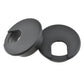 HAHIYO 2Pcs 2Inch/50mm Black ABS Plastic U-Shaped Desk Grommet Wire Grommet Cable Management Cord Hole Cover Desk Wire Hole Insert Wire Organizer for Computer Office Home School Equipment Systems