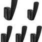 SARIHOSY] 5 Packs Coat Hooks,Metal Hooks for Clothes, Hats, Bags, Towels, Keys(Black)