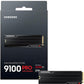 Samsung SSD 9100 PRO with Heatsink 2TB, PCIe 5.0x4 M.2 2280, Seq. Read Speeds Up to 14,700/13,400 MB/s, Best for AI Computing, Gaming, and Heavy Duty Workstations (MZ-VAP2T0CW)