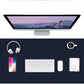 PU Leather Desk Pad Protector Gaming Mouse Pad Non Slip Desk Mat for Keyboard and Mouse Waterproof Desk Writing Pad for Office and Home Desk Accessories(Dark Blue, 31.5 * 15.7)