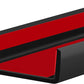 Rubber Edge Trim, 2-1/2 inch Wide U Channel Edge Trim, Big Size U Shaped Trim, Self Adhesive Edge Banding for Plywood, Woods, Doors, Shelf, Cabinet, Countertop, Length 20Ft, Black Gloss Finish