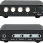 4-Way 3.5mm Stereo Audio Switch Input Signal Source Switcher Selector Splitter Box with line Volume Controller (4 in 1 Out / 1 in 4 Out) -MC41