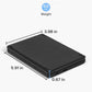 DeLUX Foldable Bluetooth Keyboard, Wireless Portable Travel Keyboard with Stand Holder, Rechargeable Ultra Slim Mini Size, for iOS Android Windows Mac Smartphone Tablet (KF19)