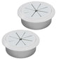 Desk Grommet 2" (50 mm), Desk Hole Cover for Cables Grey, Cable Grommet ABS Plastic, Desk Hole Grommet for Office and Home Table Cable, Detachable & Flexible Cable Cord Organizer-2 Pcs