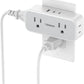 Surge Protector Outlet Extender, TESSAN Multi Plug Splitter with 4 Electrical Outlets 3 USB Blocks(2 USB C), Flat Multiple Wall Plug Expander for Bathroom Home Office Dorm Room Essentials