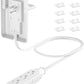 6FT Ultra Flat Plug Extension Cord with 3 Outlets, Ultra-Thin Outlet Cover Power Bar, Universal Size Flat Plug Power Strip, Child & Pet Safe, 1625W