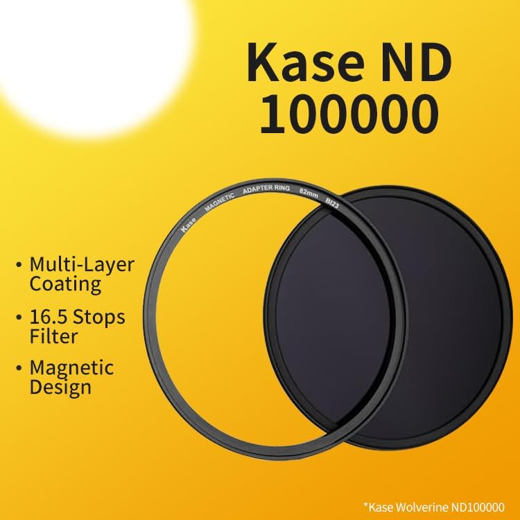 Kase Wolverine 95mm ND100000 16.5 Stop Magnetic Neutral Density Filters Incl Adapter
