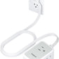 TESSAN Small Flat Plug Power Strip, Ultra Thin Extension Cord with 3 USB Wall Charger (1 USB C), 3 Outlets Mini Charging Station, 5 ft Slim Plug for Cruise Travel Office School Dorm Room Essentials