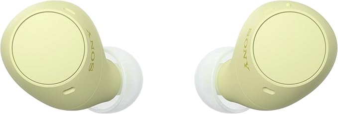 Sony WF-C510 Truly Wireless in-Ear Bluetooth Earbud Headphones with up to 22-Hour Battery, Multipoint-Connection, Mic and IPX4 Water Resistance, Butter Yellow