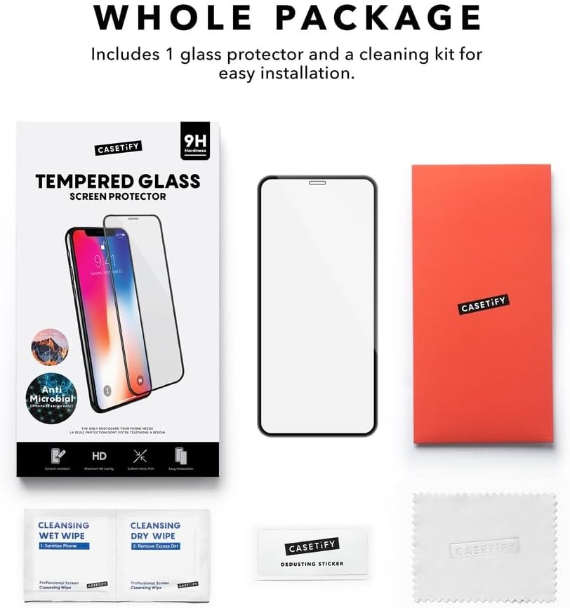 CASETiFY Impact HD Screen Protector [Full screen tempered glass] for iPhone 13/13 Pro/14