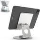 KABCON Swivel Tablet Stand, Aluminum Portable 360°Rotating Holder for Desk,Business,Kitchen,Desktop,Table Stand for iPad Pro 9.7,10.5,12.9/Air Mini,Tab,Fire,Nexus,E-Reader-Silver