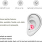 4 Pairs Silicone Earbud Tips Replacement Earbuds Cap Ear Tips Compatible with Powerbeats 1/2/3 Wireless Beats by Dre Headphones,(Pink)