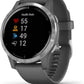 Garmin 010-02174-01 vivoactive 4, GPS Smartwatch, Features Music, Body Energy Monitoring, Animated Workouts, Pulse Ox Sensors and More, Silver with Gray Band