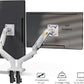 NB North Bayou Dual Monitor Desk Mount Stand Full Motion Swivel Computer Monitor Arm for Two Screens 17-27 Inch with 4.4~19.8lbs Load Capacity for Each Display F160-W