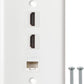 HDMI Ethernet Wall Plate - 2 Port 4K HDMI Keystone, 1 Port Cat6 Keystone Wall Plate Female to Female-White