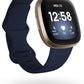 Fitbit Versa 3 Health & Fitness Smartwatch with GPS, 24/7 Heart Rate, Alexa Built-in, 6+ Days Battery, Midnight Blue/Gold, One Size (S & L Bands Included)