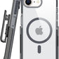 BELTRON Belt Case for iPhone 16e (2025), Slim Protective Transparent Case & Rotating Belt Clip Holster Combo (Compatible with MagSafe)