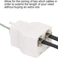 Uvital RJ11 6P4C 1 Female to 2 Female Telephone Line Splitters, Telephone Landline Cable Connector and Separator(White,4 Pack)