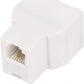 Uvital RJ11 6P4C 1 Female to 2 Female Telephone Line Splitters, Telephone Landline Cable Connector and Separator(White,4 Pack)