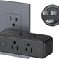 TROND Outlet Extender Surge Protector - 6 AC Outlet Splitter with 360° Rotating Plug, 1440J Multi Plug Expander, 3 Way Swivel Plug Extension Outlet, Wall Adapter for Bathroom Kitchen Travel, Black