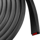 Rubber Edge Trim, Self Adhesive U Channel Edge Trim, U Shaped Trim for Plywood, Glasses, Mirror, Flexiglass, Sharp Edge Parts, Fit for 1/4", Length 20Ft, Black Color, Peel and Stick Plastic Trims
